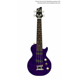 Vorson VFLPUK2FVP LP-Style Solid Body Electric Ukulele Purple