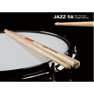 Wincent WJS5A USA Hickory Standard Wood Tip Jazz 5A Drum Sticks