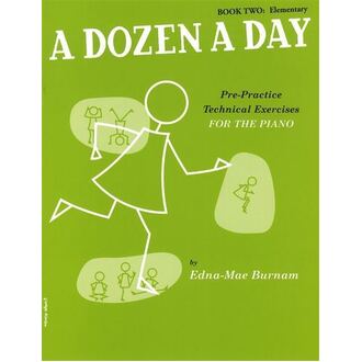 A Dozen A Day Book 2 Elementary for Piano (Green) BK/CD