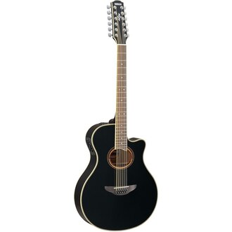 Yamaha Apx700IIBL12 Acoustic-Electric 12-String Guitar Black With Pickup