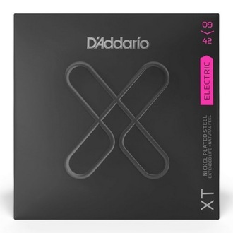 D'Addario XT Extended Life Electric Nickel Plated Steel String Set Super Light 9-42