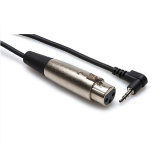 Hosa XVM105F Microphone Cable, Rightangle 3.5 mm TRS to XLR3F, 5 ft