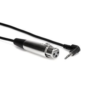 Hosa 1 Ft Cable Right Angle 3.5mm Male To XLR Female