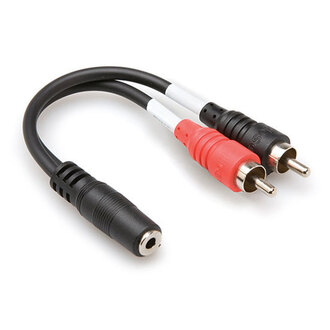 Hosa YMR197 Stereo Breakout, 3.5 mm TRSF to Dual RCA