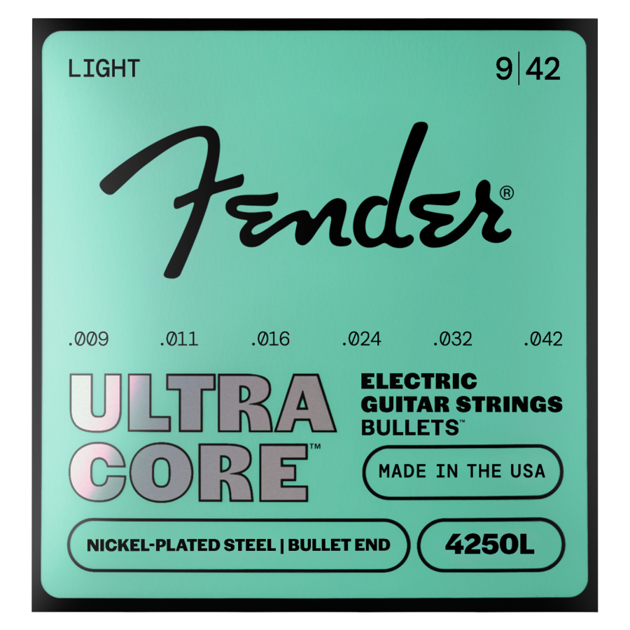 Fender Ultracore Bullets 4250L Guitar Strings - Nickel-Plated Steel - Bullet End - .009-.042