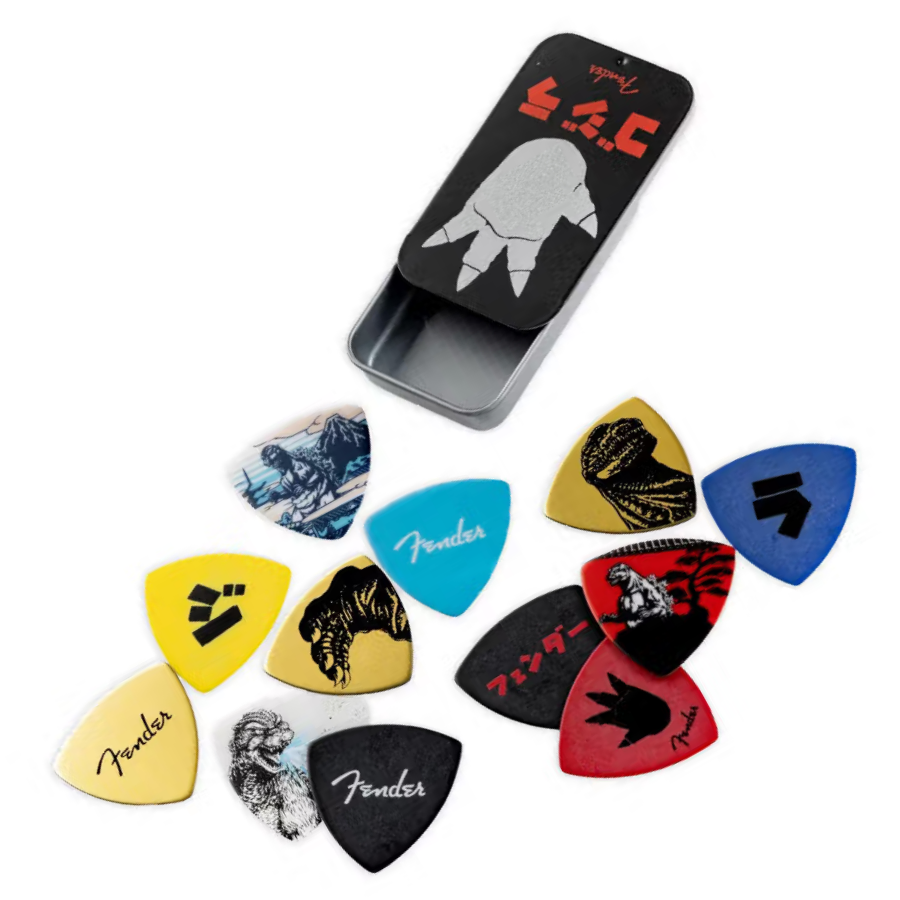 Fender Limited Edition Collectible Godzilla Picks In Tin (12)