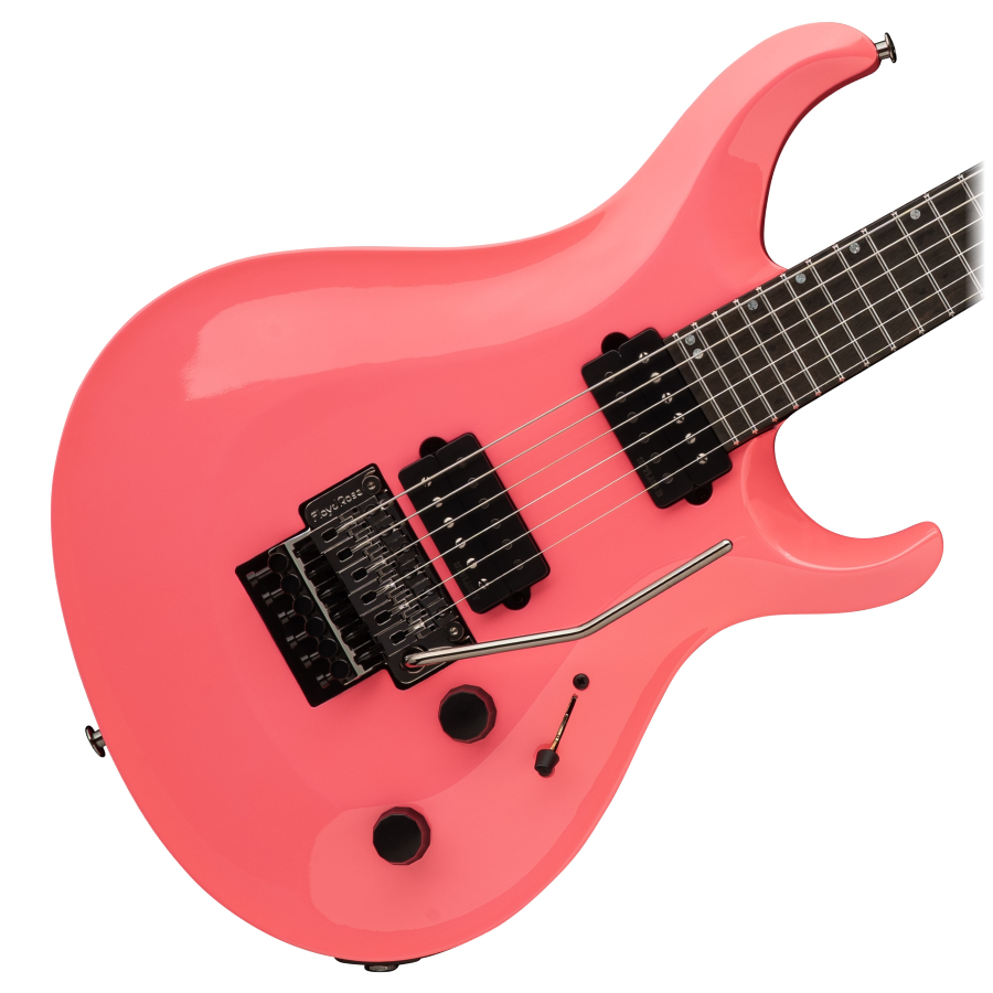 PRS Tekton "Floyd" Electric Guitar, black satin neck - Hot Pink