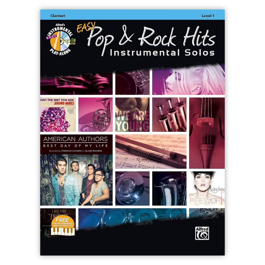 Easy Pop &amp; Rock Hits Instrumental Solos Clarinet Level 1 Bk/CD