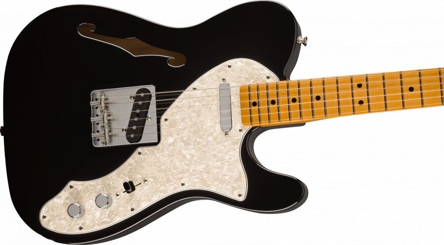 Fender MIJ Traditional 60s Thinline Telecaster - Maple Neck - Black