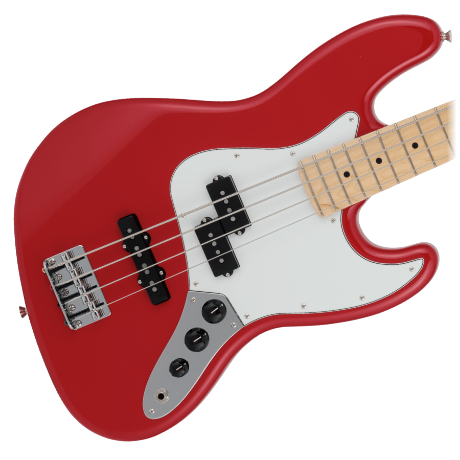 Fender 2024 Collection Made in Japan Hybrid II Jazz Bass PJ, Maple Fingerboard - Modena Red