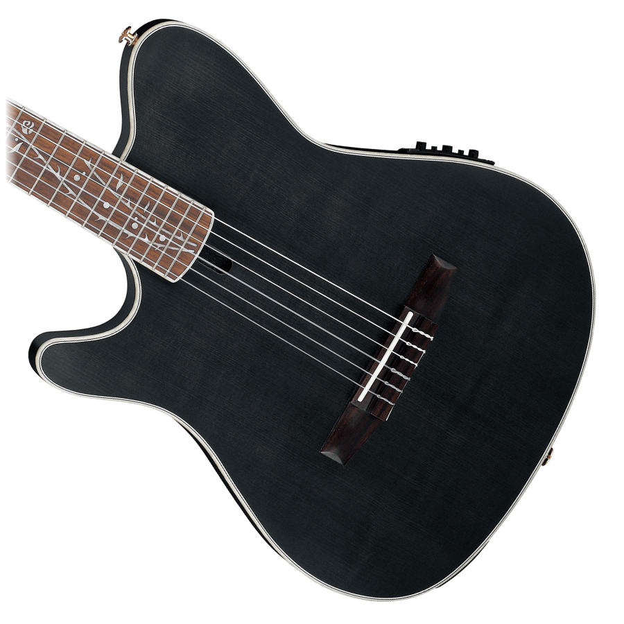 Ibanez TOD10NL Tim Henson Left Handed Signature Nylon String - Transparent Flat Black