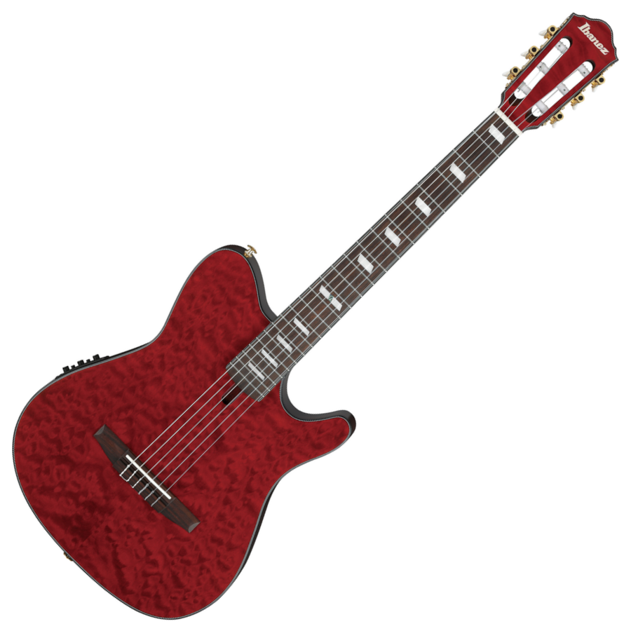 Ibanez FRH20QMN-WRL Nylon String Guitar - Transparent Red
