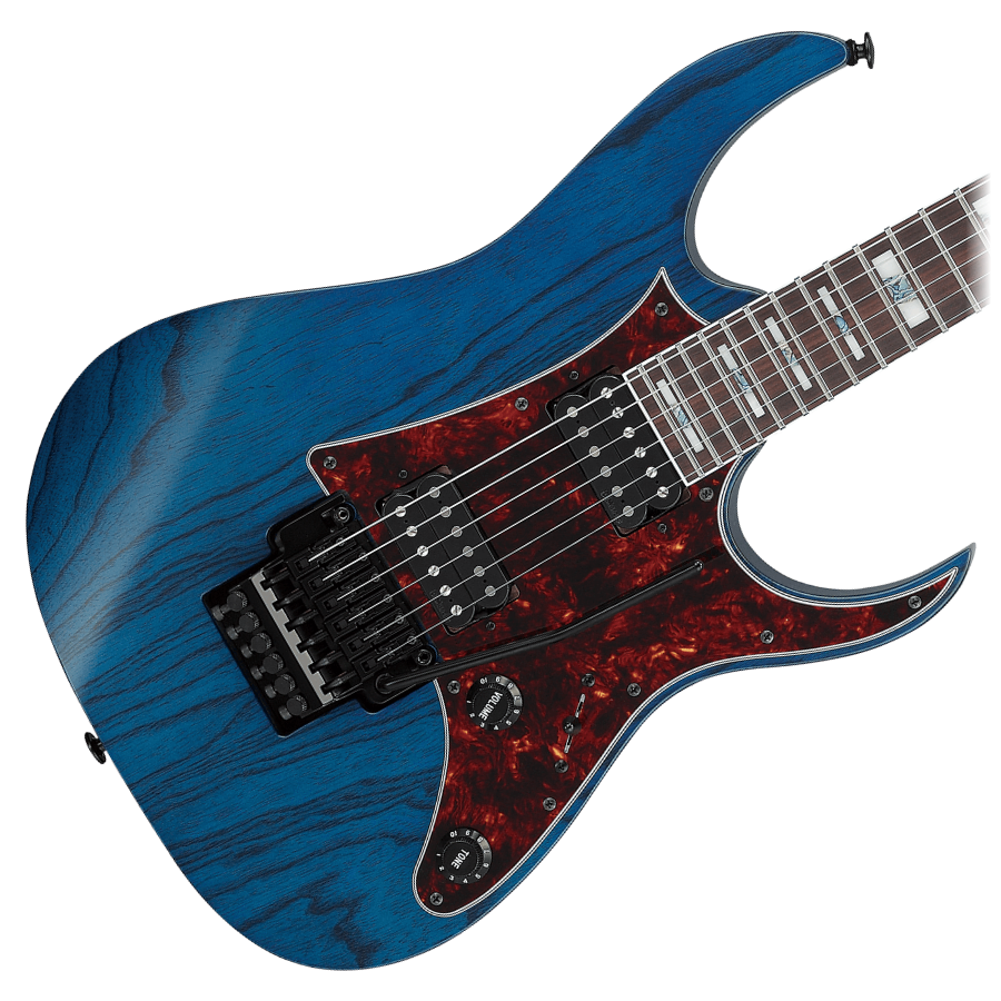 Ibanez RG653DX-TDF Prestige Electric Guitar - Transparent Deep Blue Flat