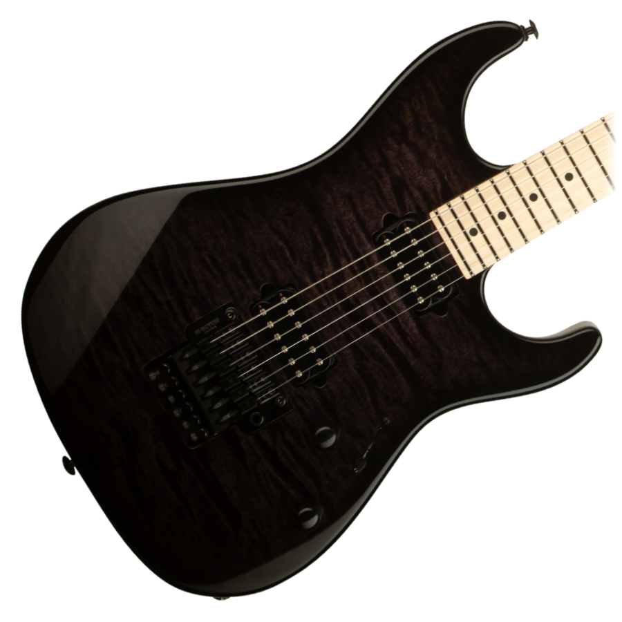 SUHR 01-LTD-0059 Standard Thin Burst LE, Quilt Maple, HH, Gotoh Floyd Electric Guitar - Trans Black