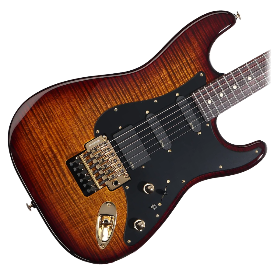 SUHR 01-LTD-0072 Classic S Studio LE EMG HSS - Bengal Burst