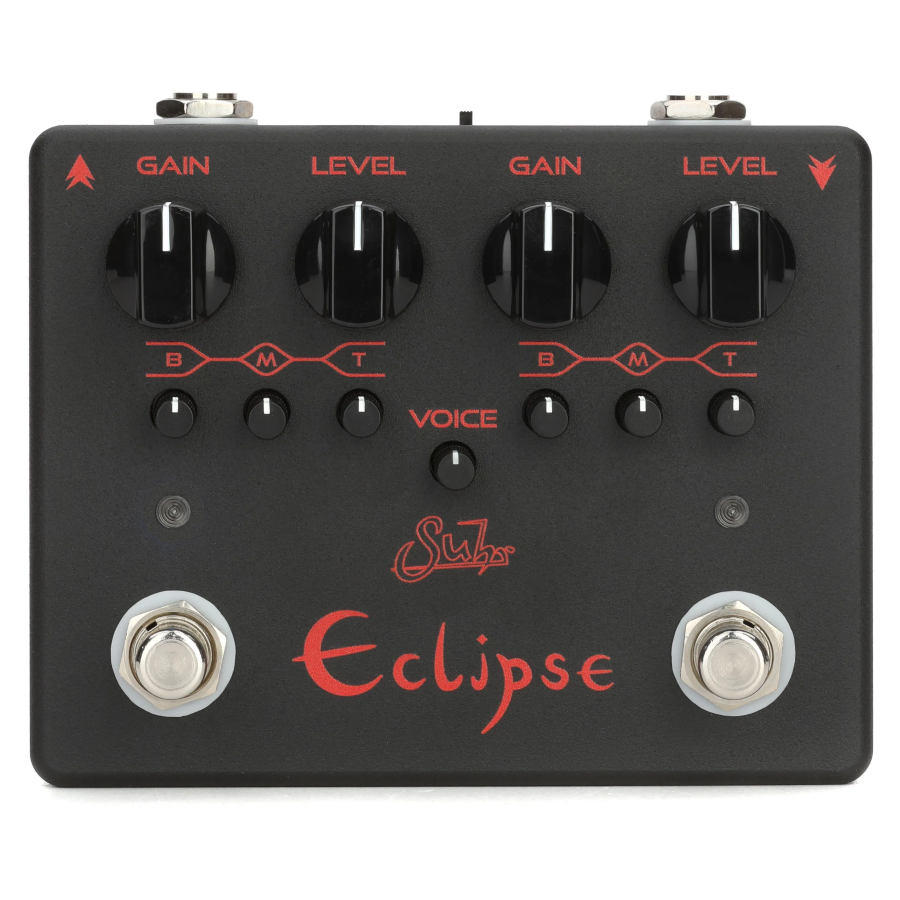 SUHR 03-ECL-0004 Eclipse Dual Channel OD/DIST Black Edition Pedal