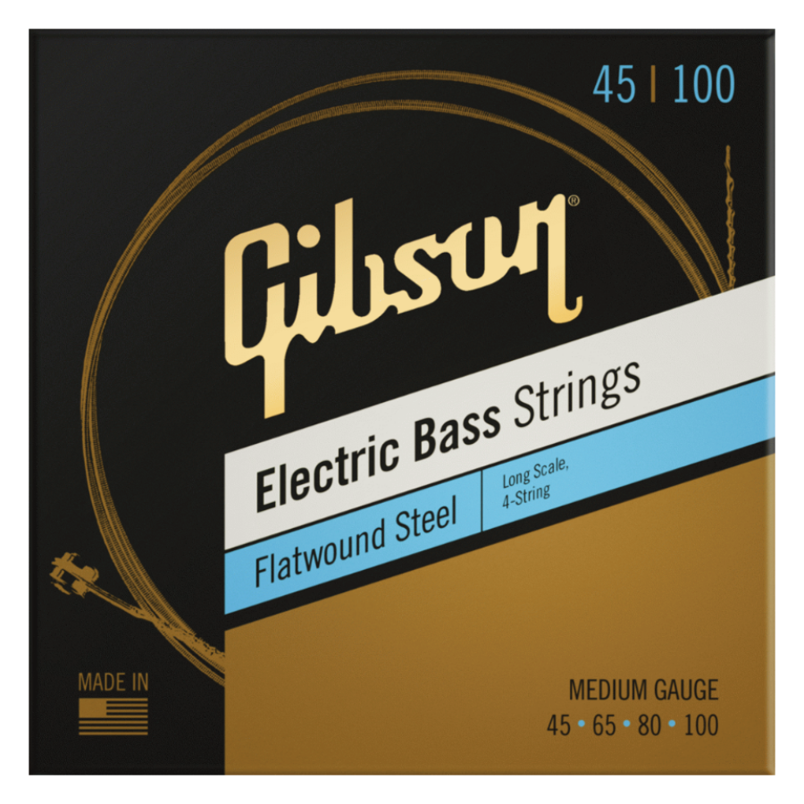Gibson Lng Scale Flatwound Eb Strings Med