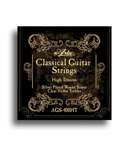 Aria AGS400HT Classical Nylon/Silver Ball End String Set (High Tension)