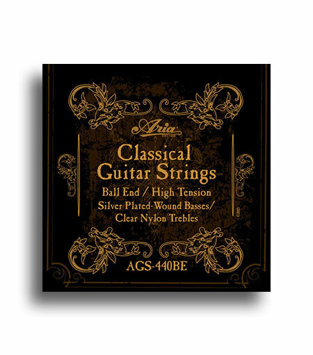 Aria AGS440BE Classical Nylon/Silver Tie End String Set (High Tension)