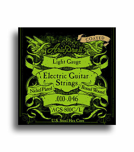 Aria AGS800CL Electric Guitar Light Gauge Coated String Set (10-46)