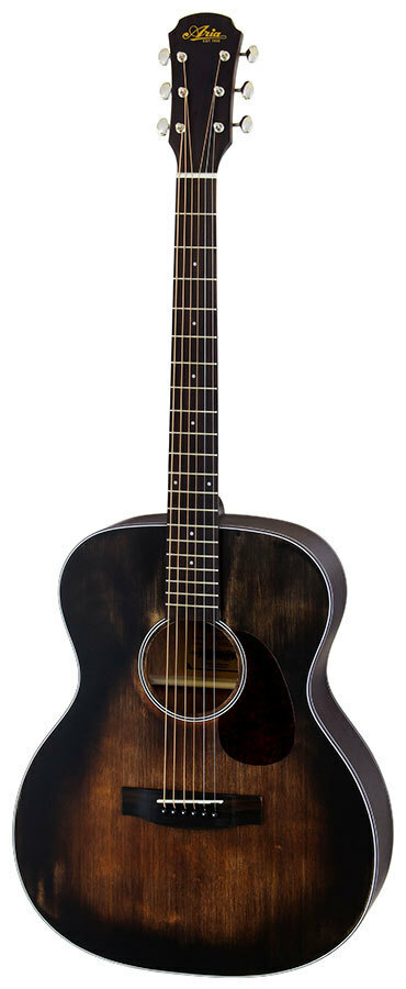 Aria AR101DPMUBR Delta Players Ochestra Acoustic Guitar in Muddy Brown Finish