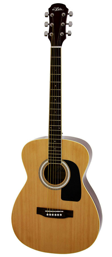 Aria ARAF15SN AF-15 Folk Body Acoustic Guitar in Natural Satin