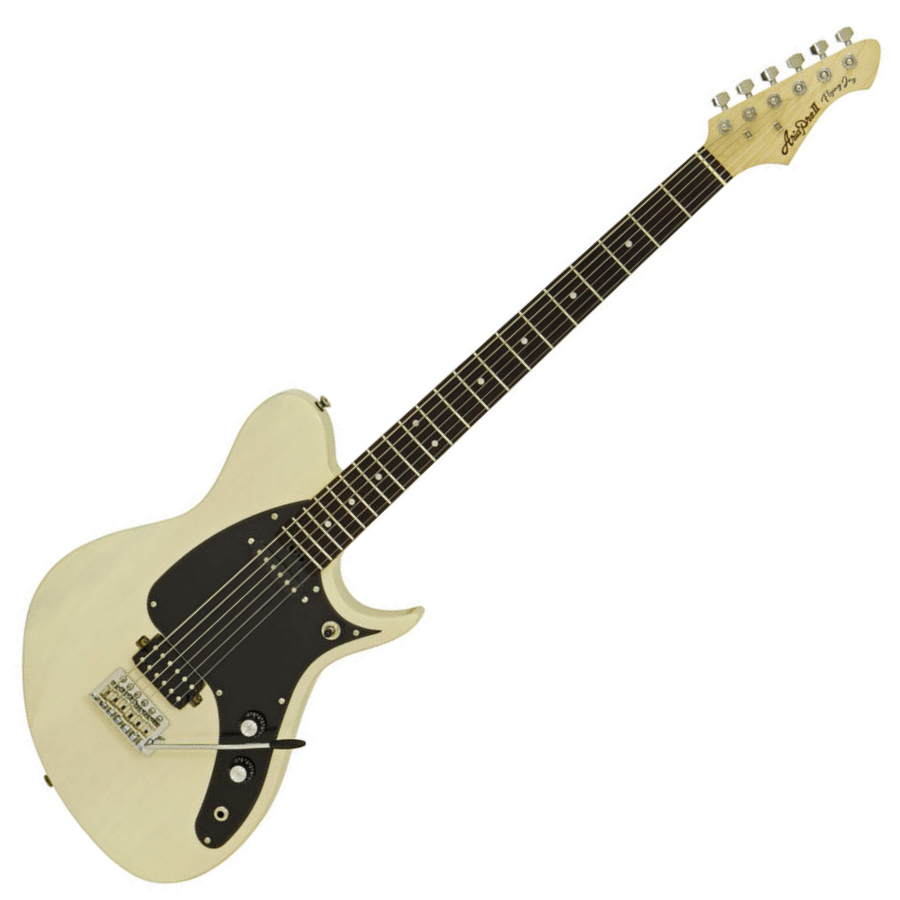 Aria Pro 2, JB-Tone Baritone Electric Guitar - Transparent Vintage White