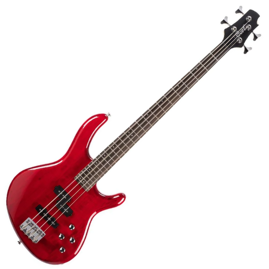Cort Action Plus 4-String Bass Guitar - Transparent Red