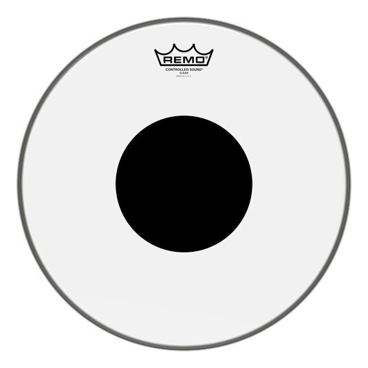 Remo 12" Controlled Sound Clear Top Black Dot Drum Head