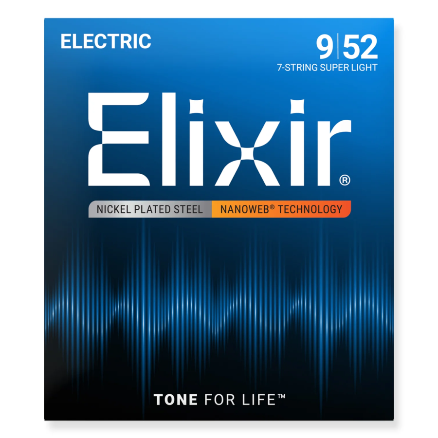 Elixir 12007 Nanoweb 7-String Electric Super Light 9-52