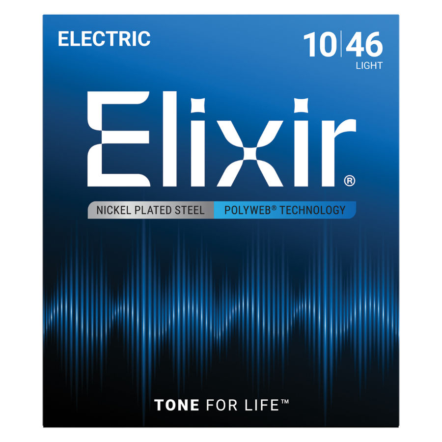 Elixir 12050 Polyweb Electric Guitar 6-String Set Light 10-46