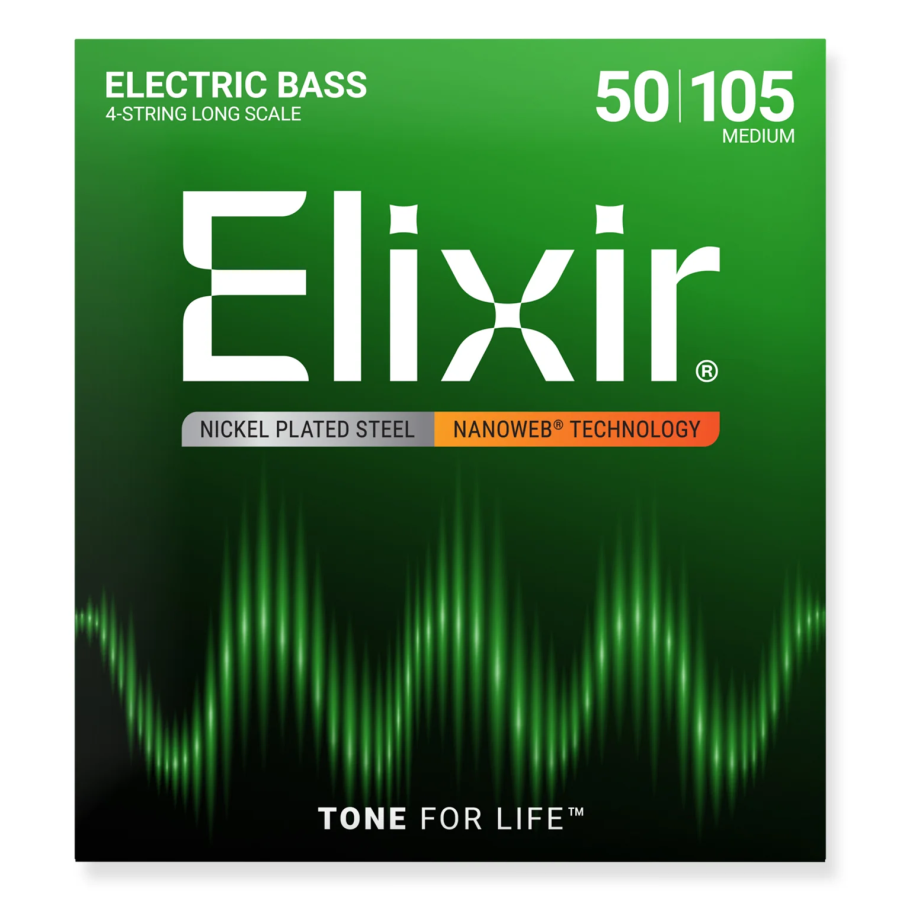 Elixir 14102 Nanoweb Bass Heavy 50-105 4-String Set