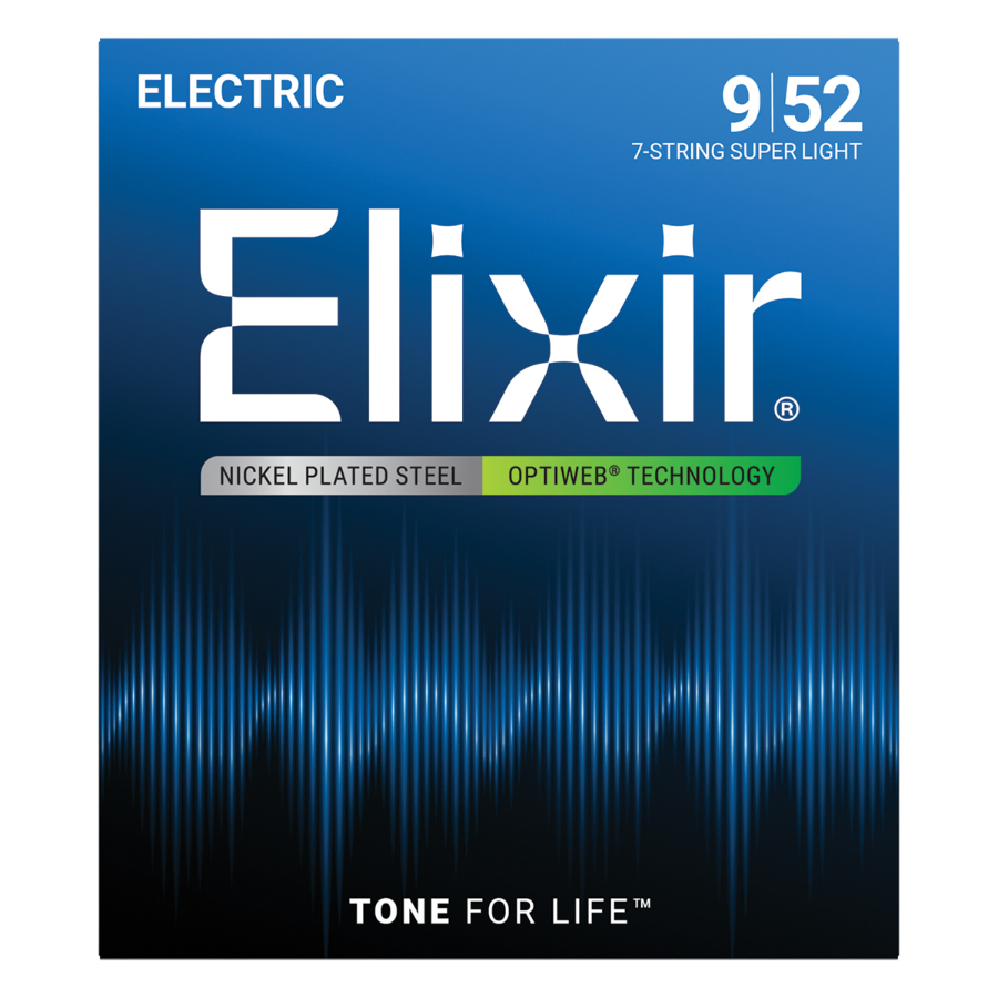 Elixir 19007 Optiweb 7-String Electric Super Light 9-52