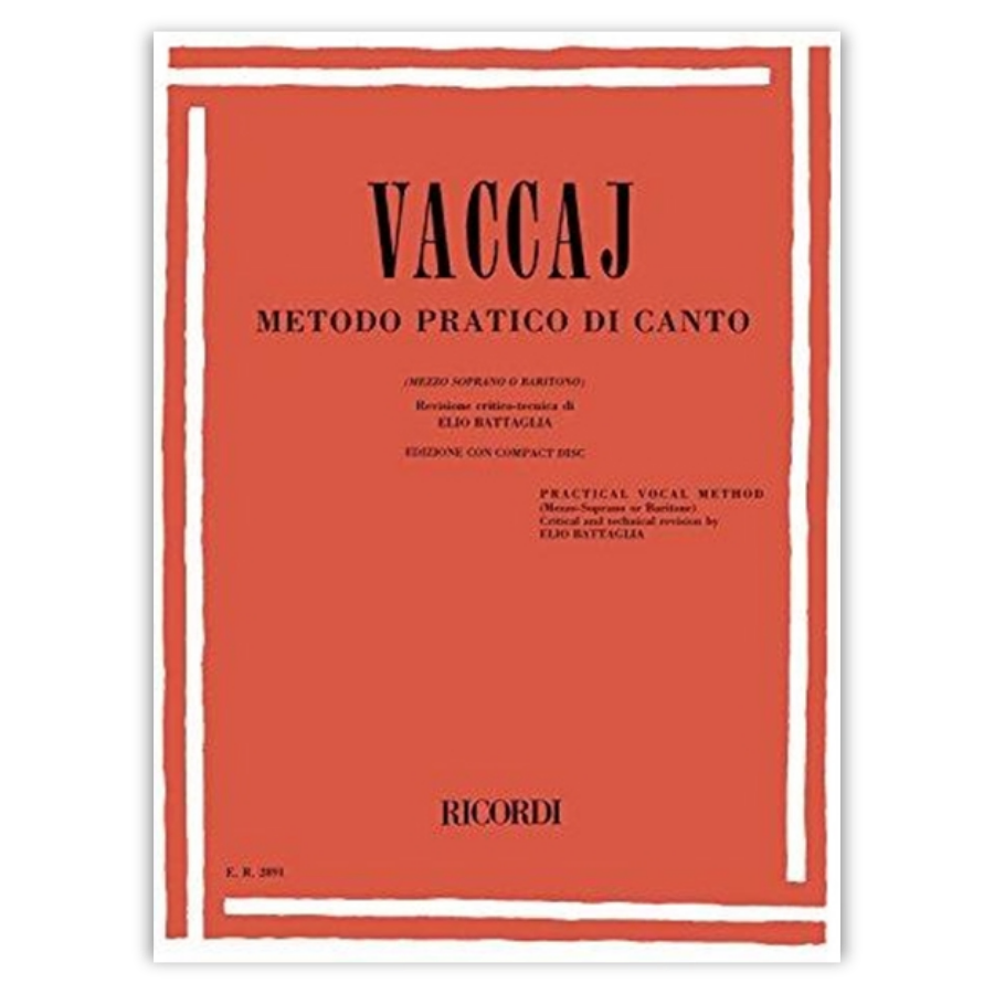Vaccai - Practical Vocal Method Mezzo Sop/baritone Bk/cd