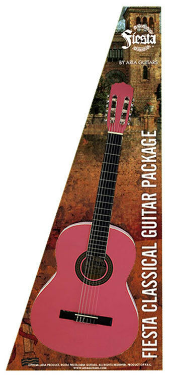 Aria FPK200PK Fiesta Classical Nylon-String Guitar Pack Pink