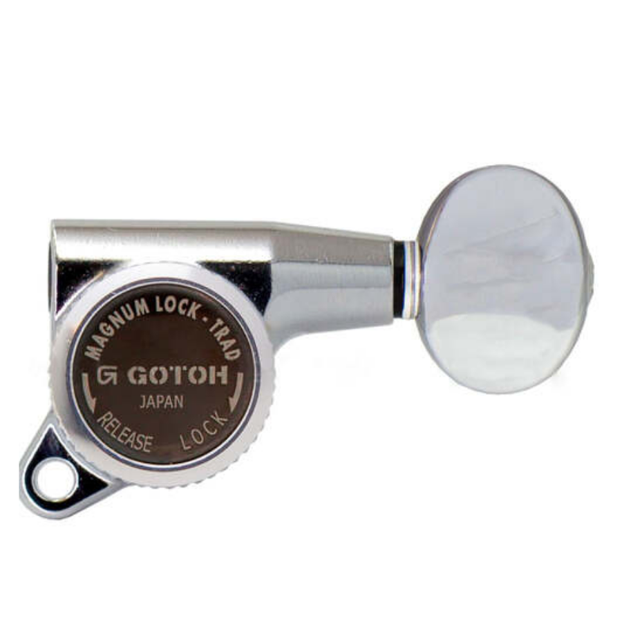 Gotoh SG381 Locking Tuners Chrome Round Button 6-in-Line