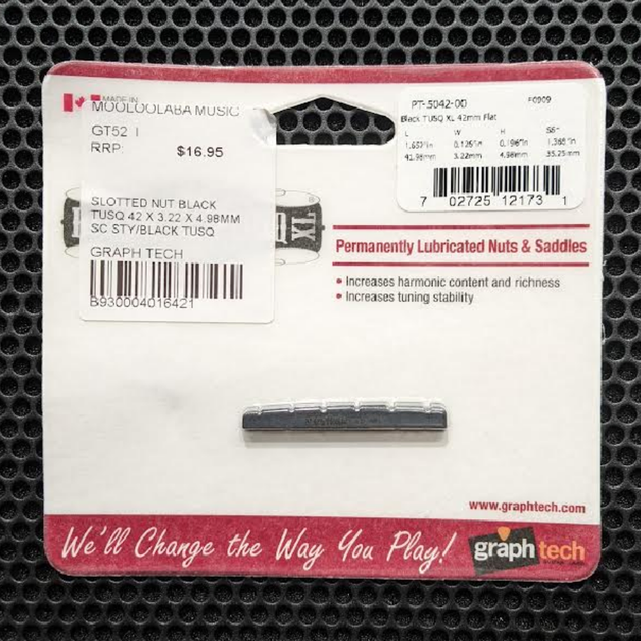 Graph Tech Slotted Nut Black TUSQ 42 X 3.22 X 4.98MM SC STY