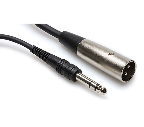 Hosa STX103M Balanced Interconnect, 1/4 in TRS to XLR3M, 3 FT