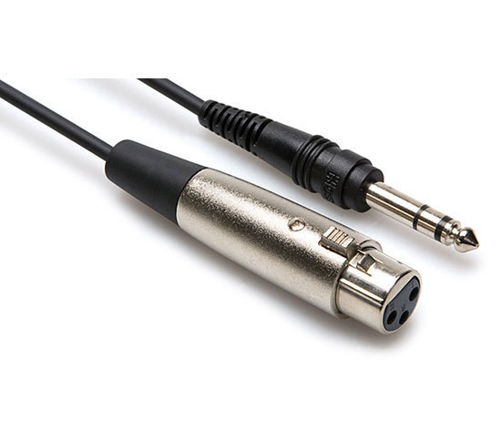 Hosa STX115F Balanced Interconnect, XLR3F to 1/4 in TRS, 15 FT