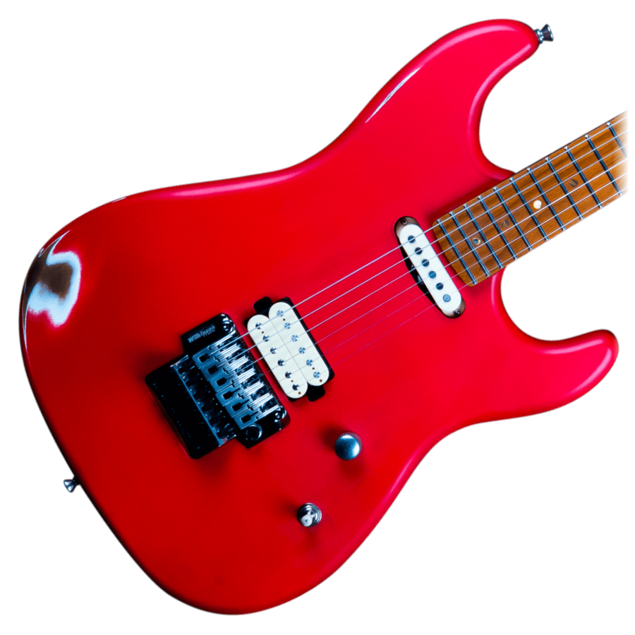 JET JS-850-RELIC-FR HS- Roasted Maple- Flame Top- Locking Trem- Red Relic