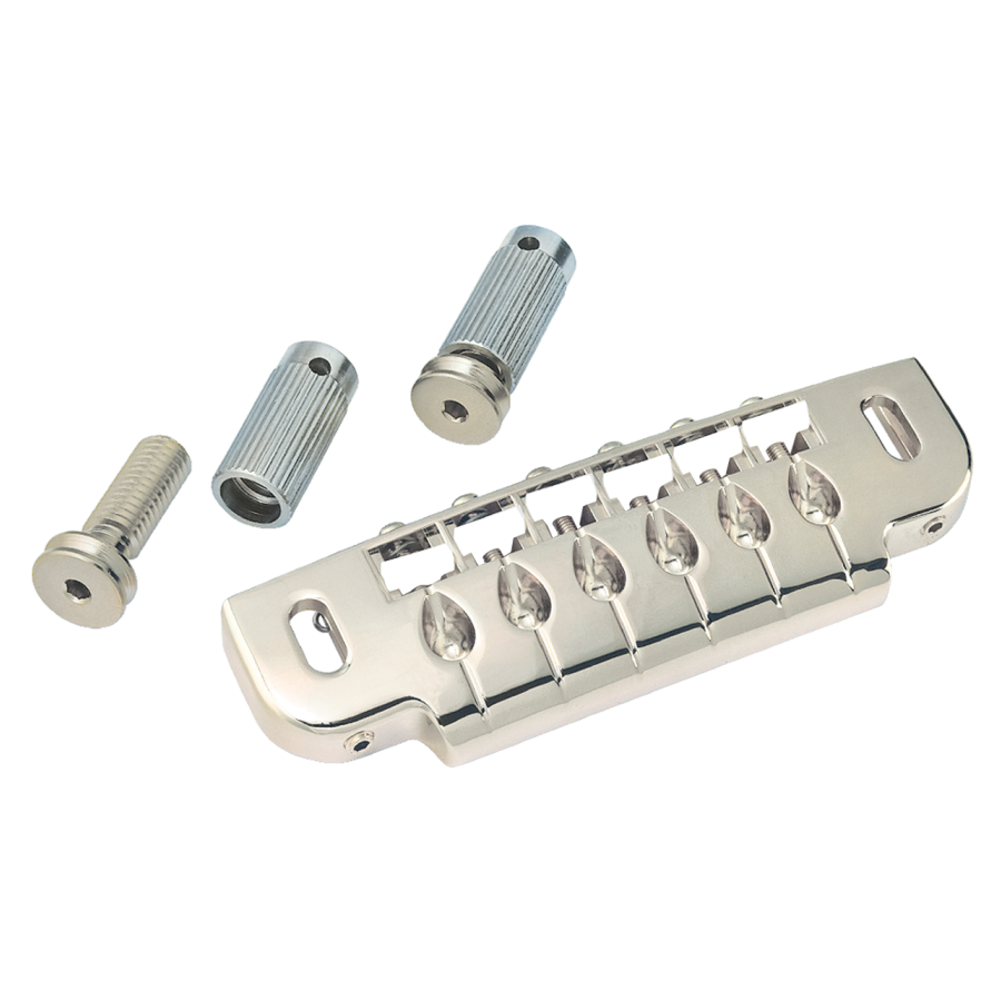 Gotoh LP Junior Style Bridge/Tailpiece Assembly Chrome