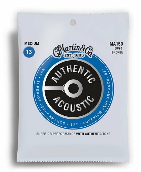 Martin MA150 Authentic Acoustic SP 80/20 Bronze Medium Guitar String Set (13-56)