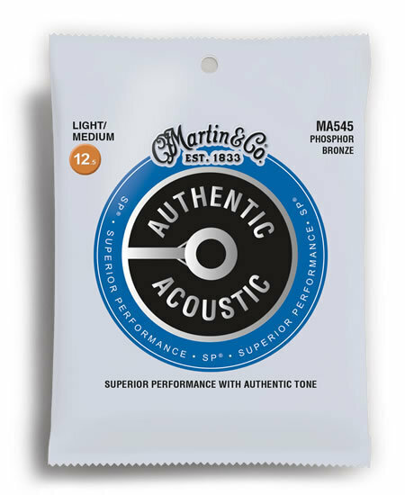 Martin MA545 Authentic Acoustic SP 92/8 Phosphor Bronze Light/Medium Guitar String Set (12.5-55)