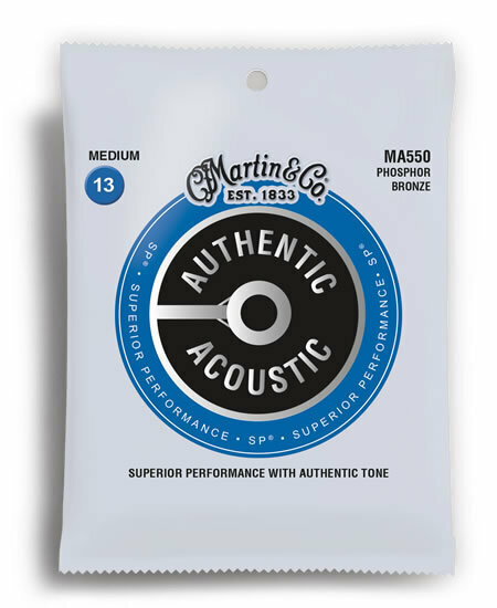 Martin MA550 Authentic Acoustic SP 92/8 Phosphor Bronze Medium Guitar String Set (13-56)