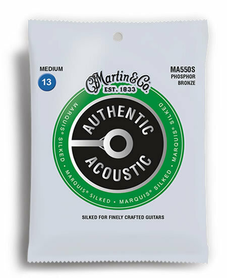 Martin MA550S Authentic Acoustic Marquis Silked 92/8 Phosphor Bronze Medium Guitar String Set (13-56)