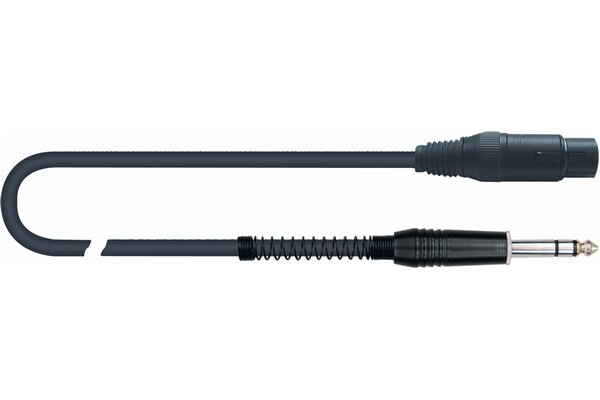QuikLok Black 6.5MM Stereo Jack to Female XLR 9M Cable