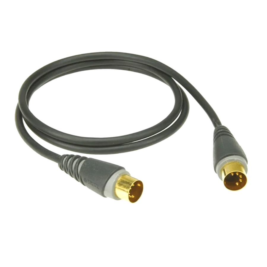 Klotz 01.8M MIDI 5 Pin DIN MY504 4 Core Sheilded Gold