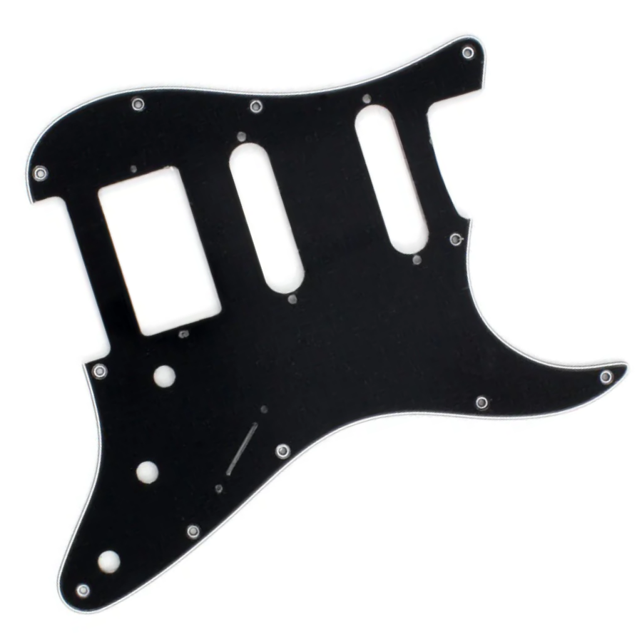 Allparts Pickguard Strat HSS 11 Hole 3-Ply Black