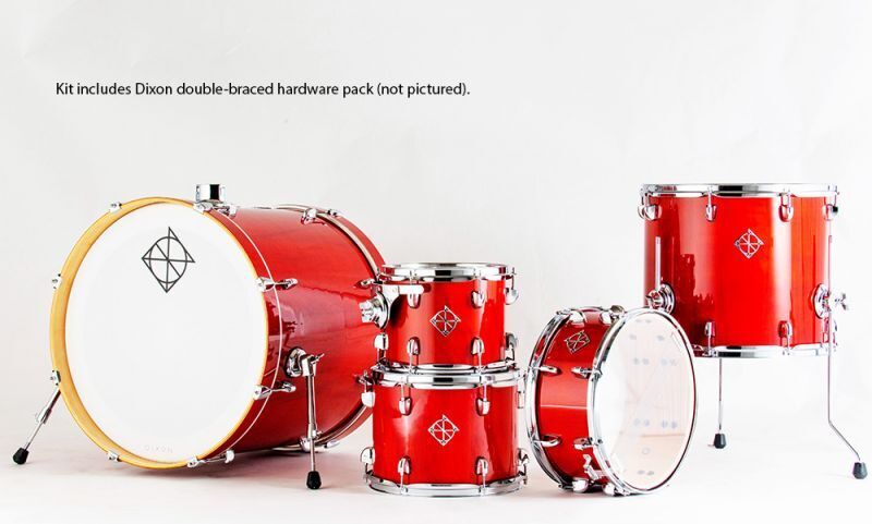 Dixon Fuse Maple 522 Series 5-Pce Drum Kit Amber Gloss w/Hardware