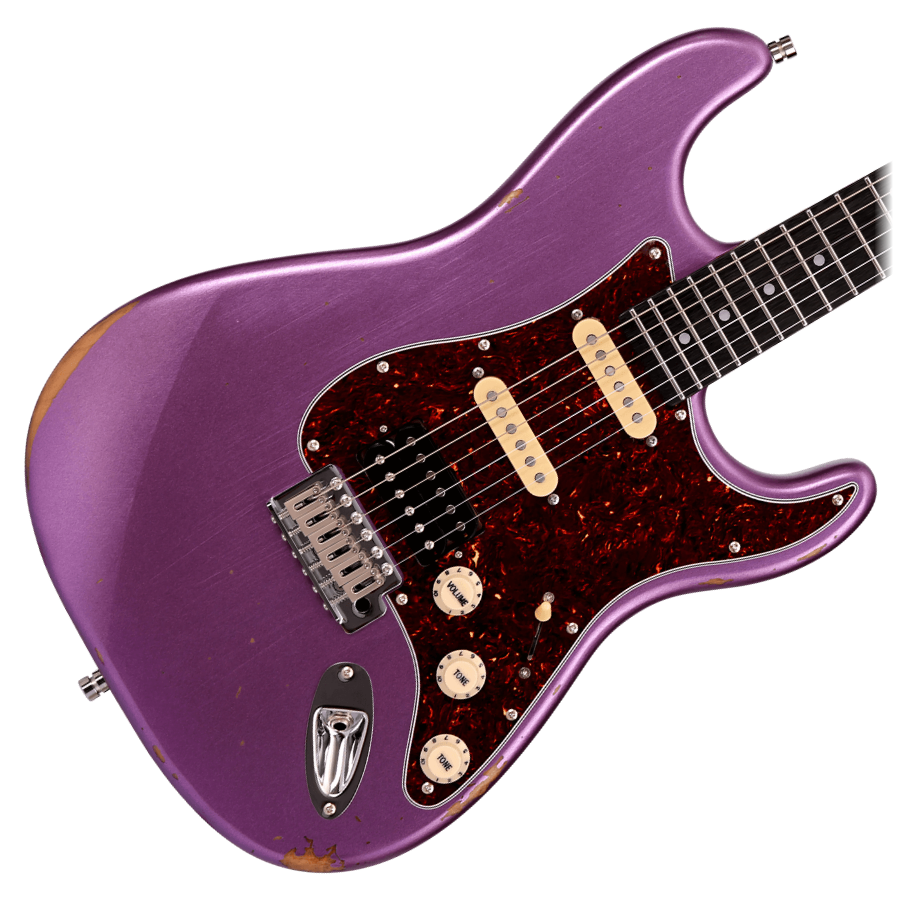 Patina PS-7 Relic Electric Guitar - Purple